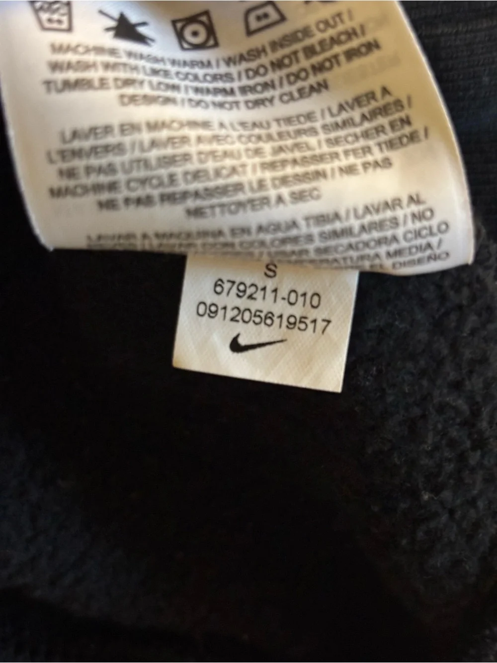 Nike Girl’s Black & Pink Graphic Hoodie with Pink Logo and Hood Lining